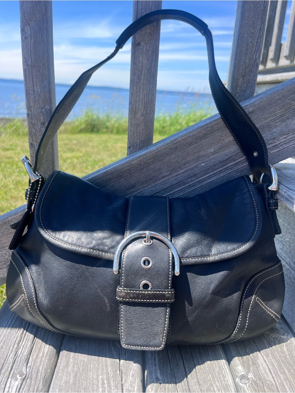 Coach A04S - 9248 Vintage Soho Y2K Black Leather Shoulder Bag - Picture 10 of 10